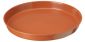Круглая деревянная тарелка "Эльба", блюдце - 17 см - терракотового цвета - 