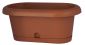 "Lotos" balcony box with a tray - 60 cm - terracotta-coloured