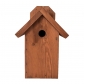 Стенна къщичка за птици за цици, врабчета и орехи - кафява - 