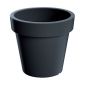 明るい丸い植木鉢-Lofly-13,5 cm-無煙炭 - 