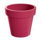Vaso leve redondo - Lofly - 13,5 cm - Rapsberry - 