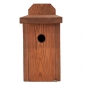 Birdhouse for tits, tree sparrows and flycatchers - to be mounted on walls - brown
