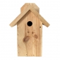 Wall mounted birdhouse for tits, sparrows and nuthatches - raw wood