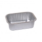 Esta es una bandeja para asar rectangular rectangular de aluminio para guisos y asados de cerdo - 1,56 l - 