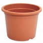 Pot de fleurs rond "Plastica" - 11 cm - couleur terre cuite - 
