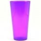 Boîtier de pot haut "Vulcano Tube" - 20 cm - violet transparent - 