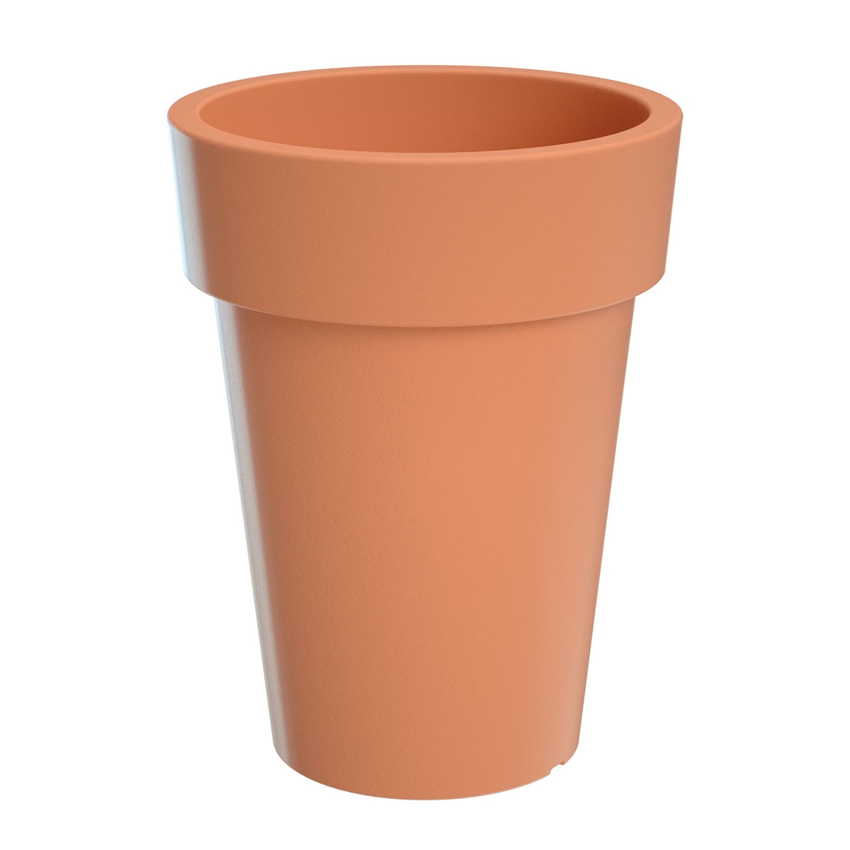 "Lofly Slim" round lightweight tall plant pot with a saucer 20 cm