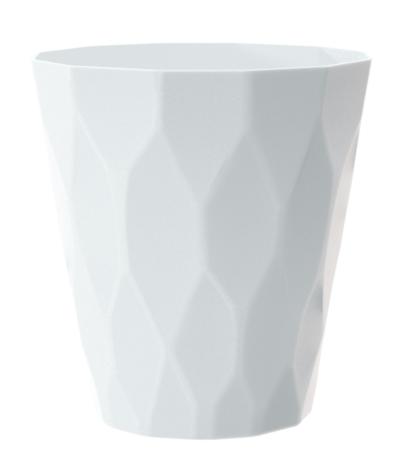 Round Flower Pot Rocka 17 Cm White Garden Seeds Market Free Shipping