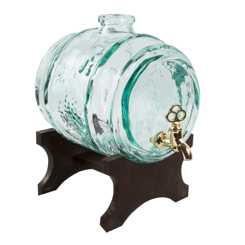 Decantor pentru butoaie de sticlă cu robinet și suport - idee cadou ideal!  - 2 litri - – Garden Seeds Market | Transport gratuit