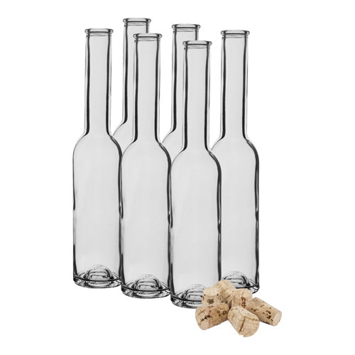 סט בקבוק ליקר עם פקקים - 200 מ&quot;ל - 6 יח &#39; - – Garden Seeds Market  | משלוח חינם