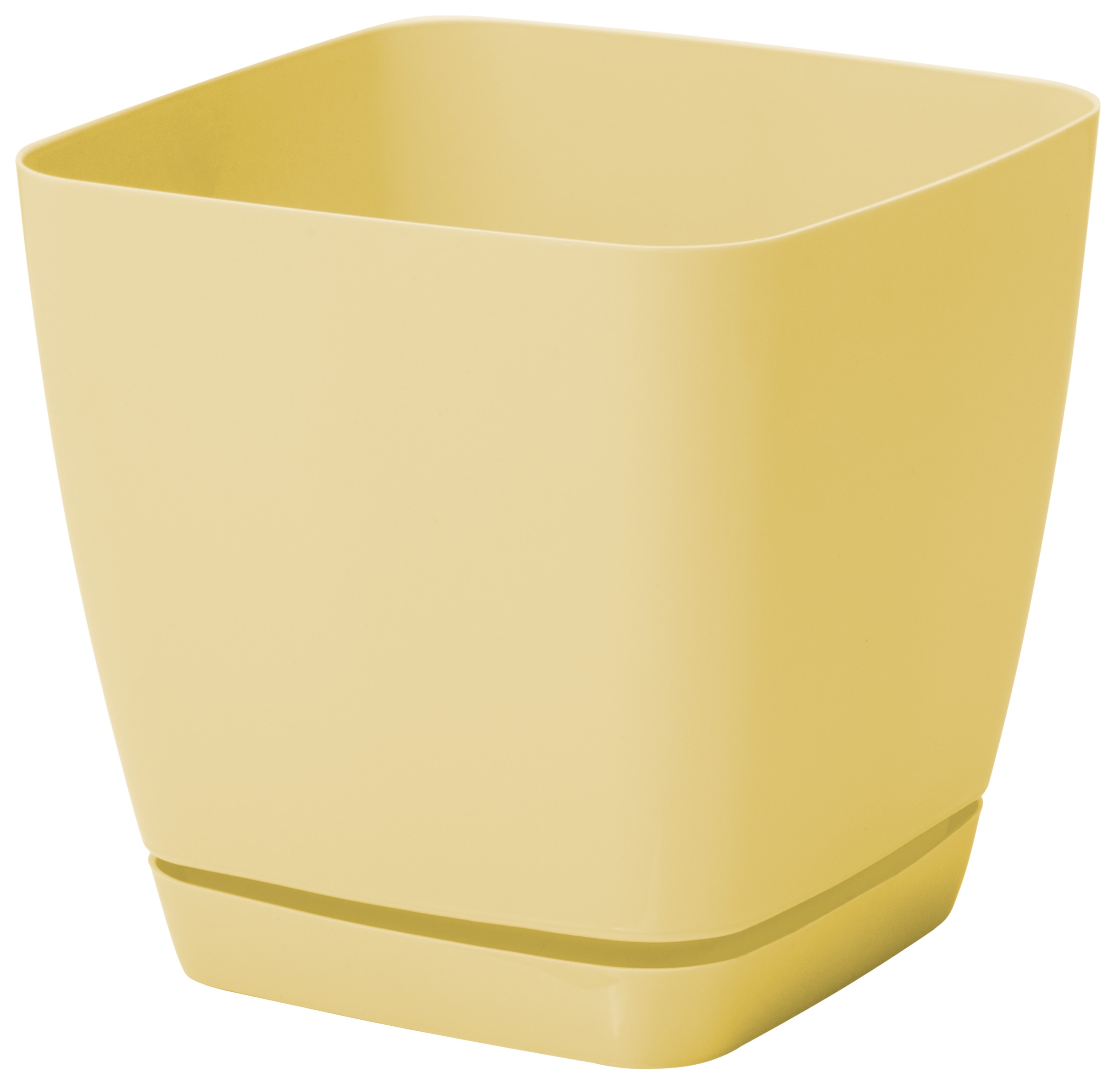 Тоскана" квадратна саксия с чинийка - 25 см - пастелно жълто - – Garden  Seeds Market | Безплатна доставка