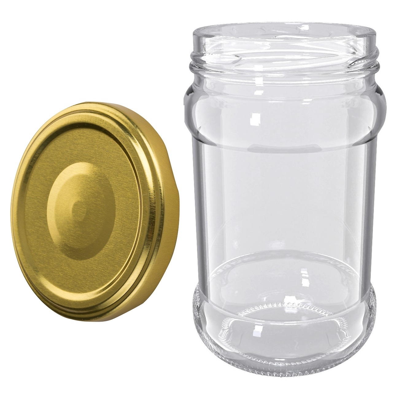 Borcane de sticlă, borcane de zidărie - fi 66 - 315 ml + capace aurii - 48  buc - – Garden Seeds Market | Transport gratuit