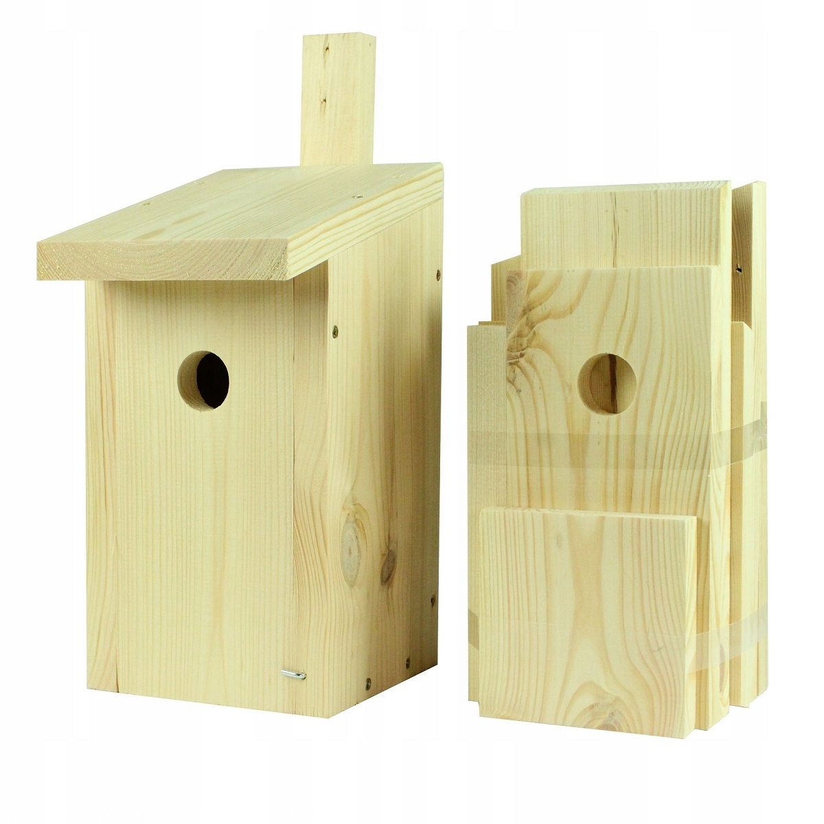 Tit og træspurv reden kasse - rå træ - selvmonteret fuglehus - – Garden  Seeds Market | Gratis fragt