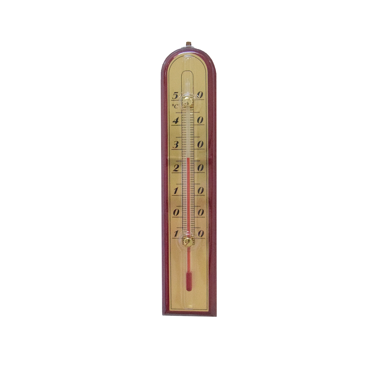 Inomhus termometer i trä - med gyllene skala - 43 x 210 mm - mahogny - –  Garden Seeds Market | Gratis frakt