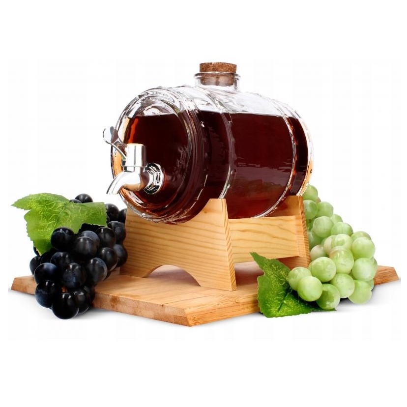Díszes hordó csapteleppel likőrök és más italok számára - átlátszó - 3  liter; dekantátor - – Garden Seeds Market | Ingyenes szállítás